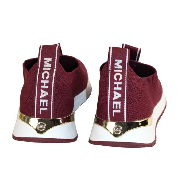 Michael Kors Bodie Maroon Slip-On Wedge Trainer Style, Size 9 - Picture 7 of 9